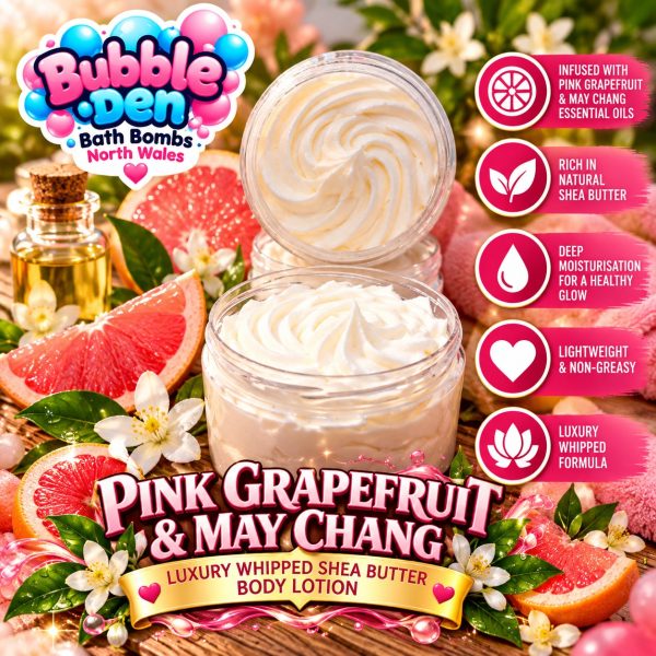 PINK GRAPEFRUIT & MAY CHANG LUXURY WHIPPED SHEA BUTTER BODY LOTION