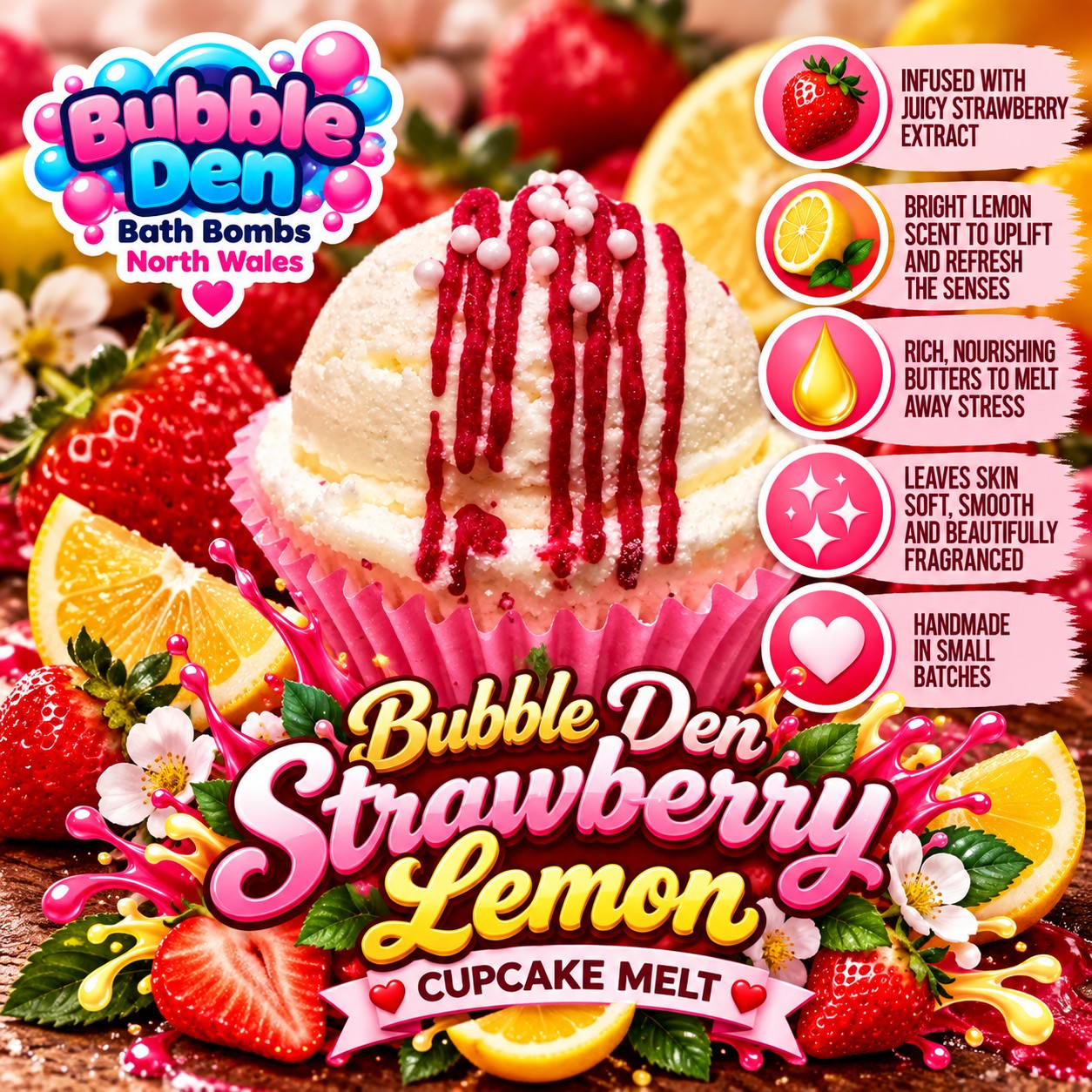 Strawberry Lemon Cupcake Melt Delight STRAWBERRY LEMON CUPCAKE MELT