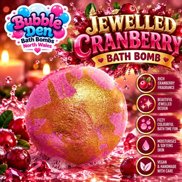 JEWELLED CRANBERRY BATH BOMB